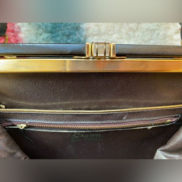 1950s Sharone Exclusive Chocolate Brown Handbag - Picture 9 of 11